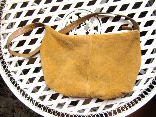 Vintage Tasche mit Hekelblume