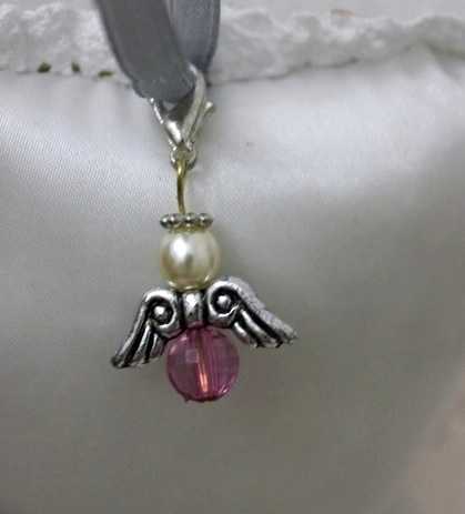 angel Charms Schutzengel Anhänger Engel Silber Rosa