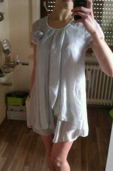 graues kleid (kurz)