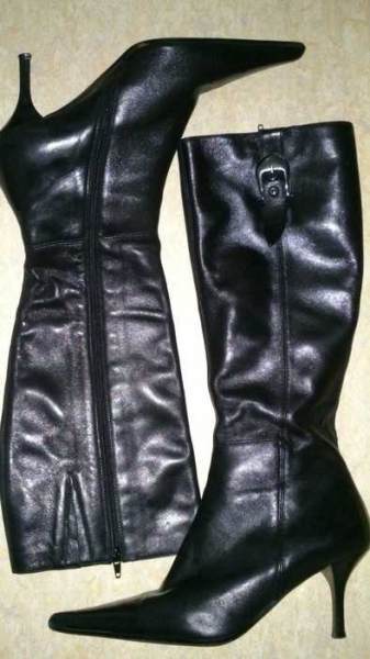 Hohe Stiefel, echtes Leder, Deichmann / 5th Avenue