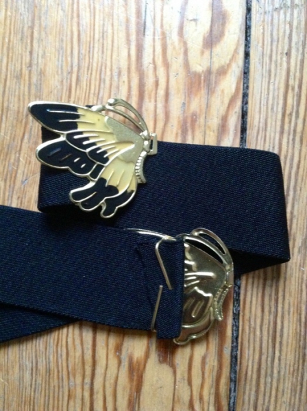 vintage gürtel 80/90er schmetterling klammer gummi