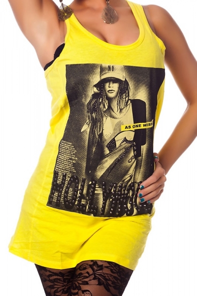 Tanktop/Top/Shirt -Nieten/Glitzer Gr.36 Top / ital.Mode