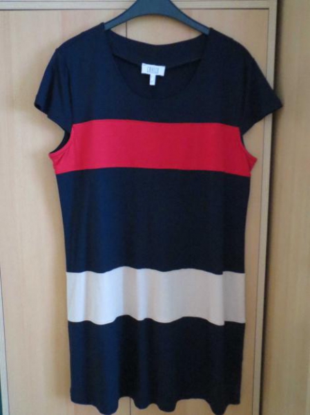 Kleid/Tunika, Gr.42/M, marine-rot-beige