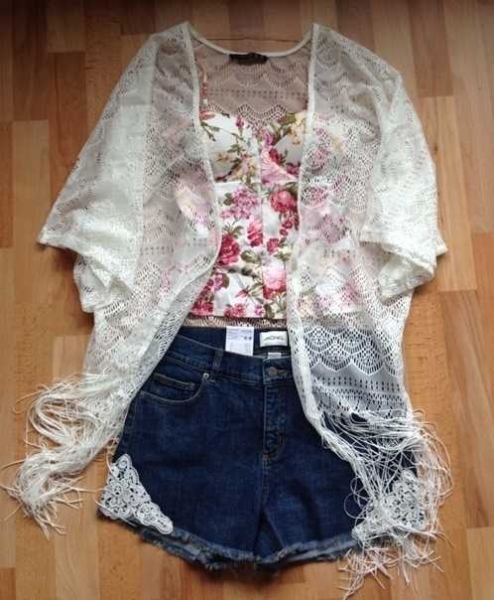 Monki Shorts mit Spitze 30 neu