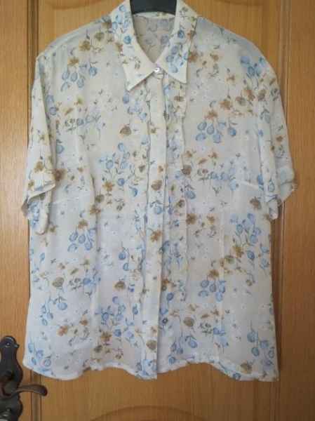 2-Teiler, Rock und Bluse, florale Muster, Gr.44/L
