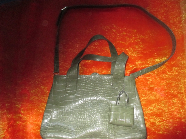 NEU Kroko- Style Leder Henkel Umhänge Tasche 