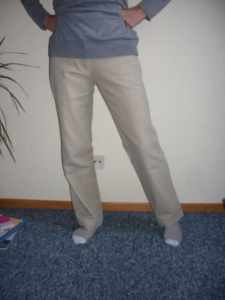 beige high-waist hose