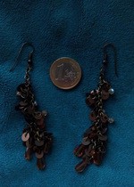 Braune Boho Ohrhänger Pallietten