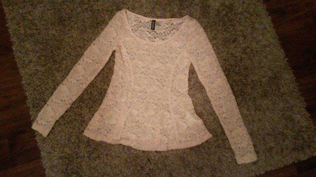 Spitzen Peplum Oberteil