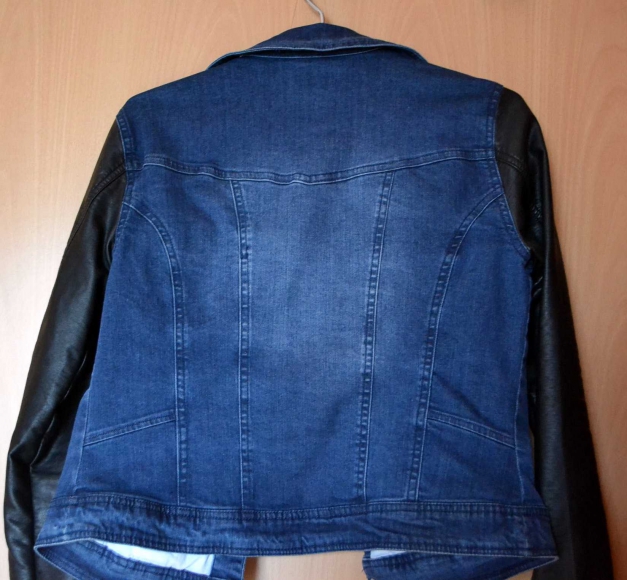 Jeansjacke mit Lederärmel von VILA