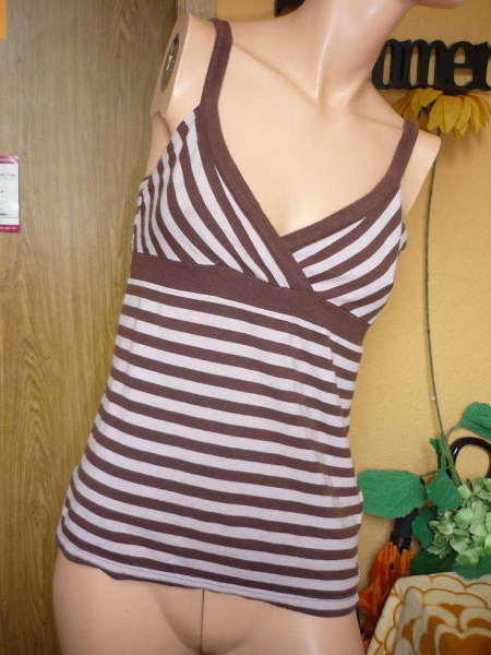 Top * S 36 38 * schwarz grau gestreift * Set Preis möglich