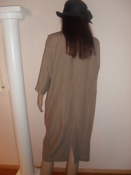 Modell Kleid Rodier Paris feines Leinen braun Größe 42