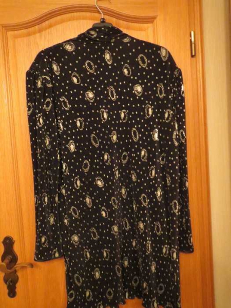 Offene Abendjacke, Gr.44/L, neu, schwarz-silber