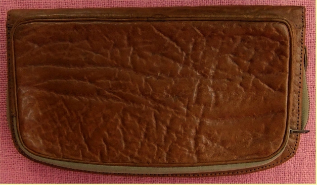 Echtleder Herren-Kosmetik-Tasche , Vintage - 1960er Jahre