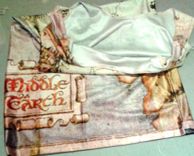 Herr der Ringe Hobbit Mini Kleid Mittelerde Karte XS S 36 38 NEU