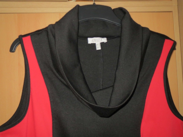 Kleid, Jersey-Shirtkleid, Gr.42, schwarz-rot
