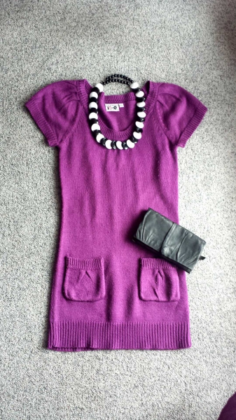 Schönes Strick longshirt, Größe XS lila - wie NEU!!