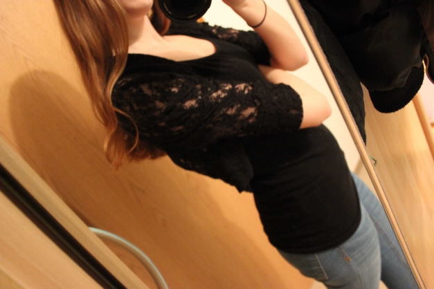 Schwarzes Spitzen Bolero