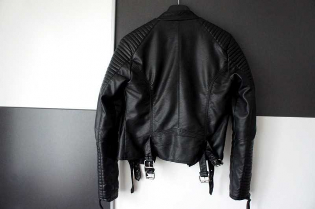 Kunstlederjacke im Biker Look