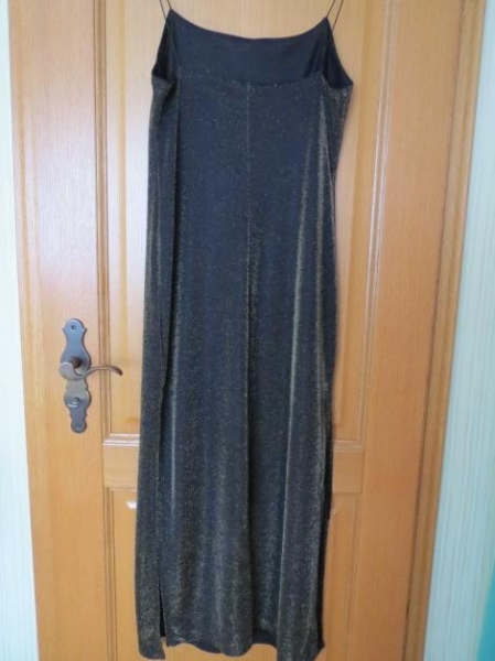 Kleid, Abendkleid, Gr.40/42, schwarz-gold