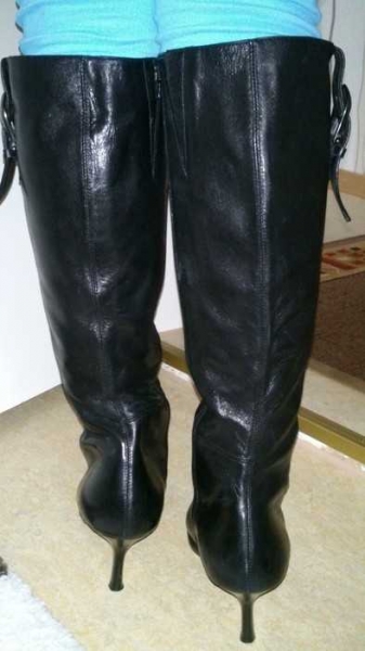 Hohe Stiefel, echtes Leder, Deichmann / 5th Avenue