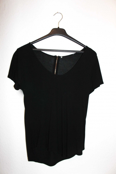 Zara Leinen Baumwolle Shirt Zipper Basic 34 36