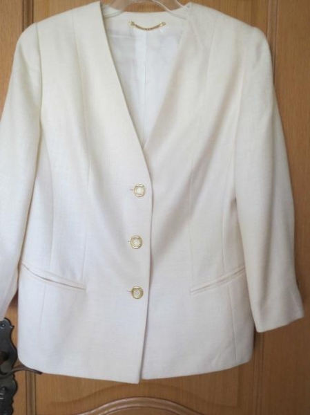 Damen Kostüm, ecru, Gr.42/M, neuwertig