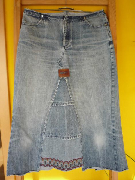  Vintage Jeansrock gepimpt  