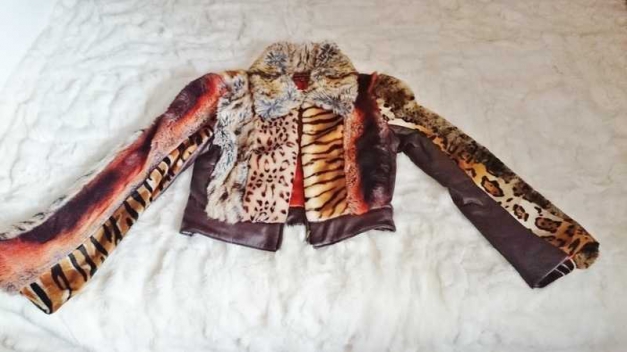 Miss Sixty Luxury Kunstlederjacke Patchwork Neu Gr.S