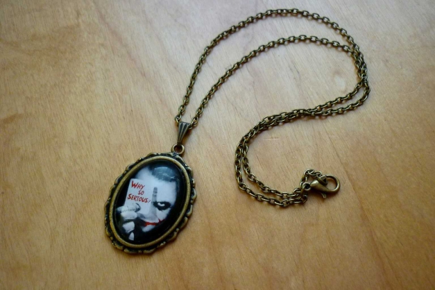 Kette Joker Batman Dark Knight why so serious Karte gothic emo