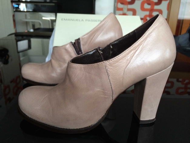 Nappa-Leder Schuhe Taupe