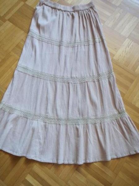 2-Teiler, Rock und Oberteil, beige, Gr.40/42