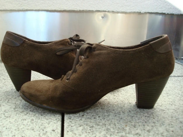 Braune Schnürpumps, Pumps, Vintage, Retro, Wildleder, Veloursleder, #Varese