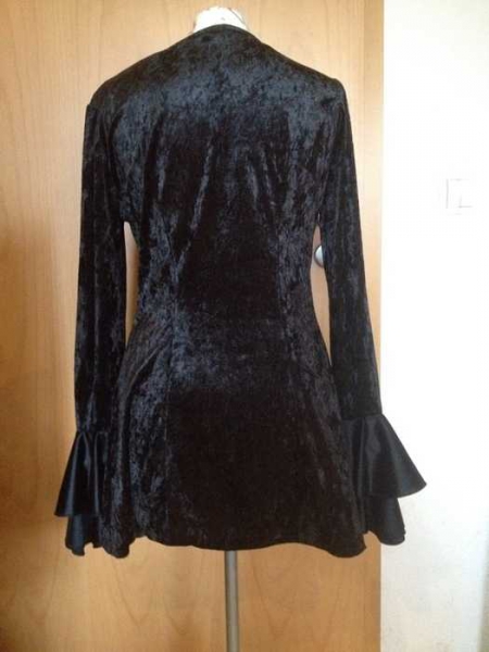 Süße Bluse mit Rüschen, Gothic,WGT, Hexe, Vampir, Mittelalter, Larp, Magierärmel, Unikat Gr. 36/38