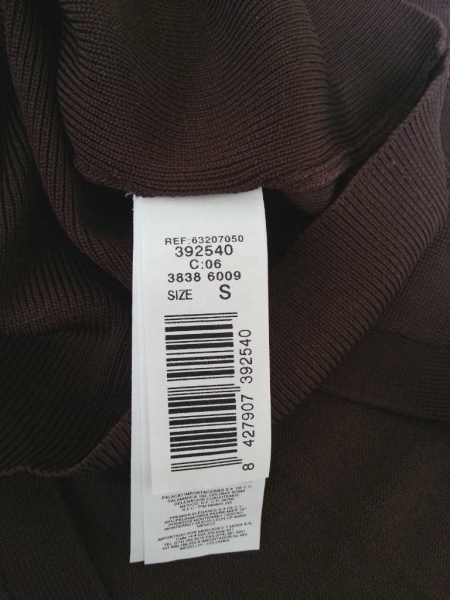 Mango Basic dunkelbraunes ärmelloses Strickoberteil/Weste mit V-Ausschnitt Gr. 36/S