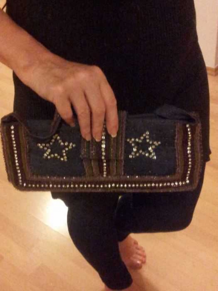 Wunderschöne vintage Steinchen Tasche Neu