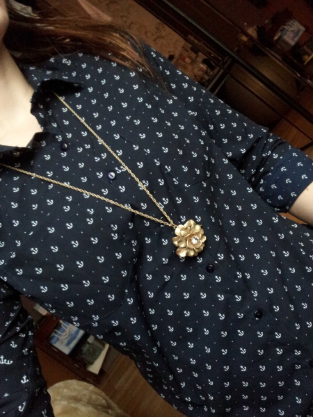 Gold Kette lang Rose 