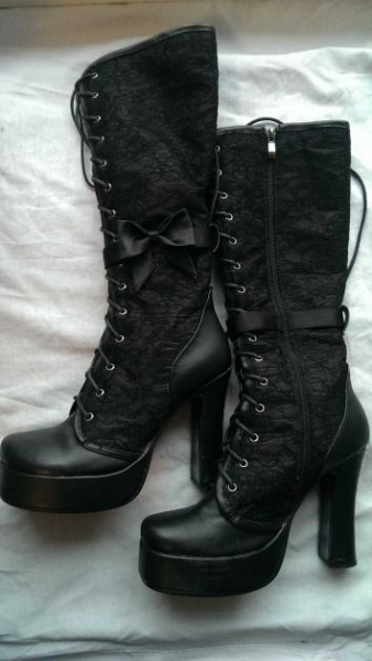 Gothic Stiefel, inamagura 37 HL 114, Größe 37