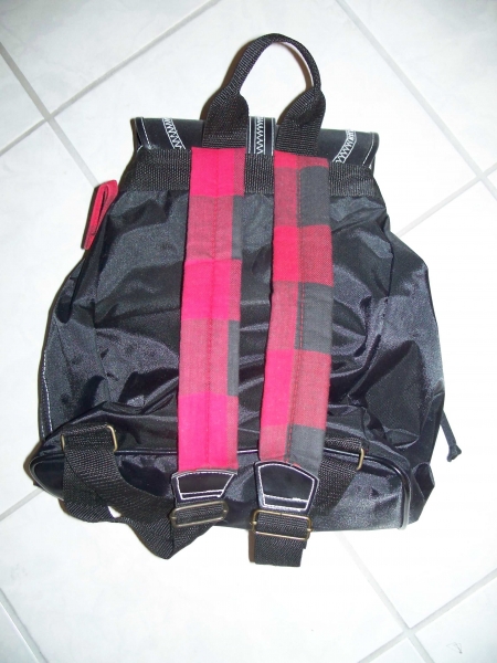 Schwarzer Freizeitrucksack/ Mamirucksack im Vintage-Style