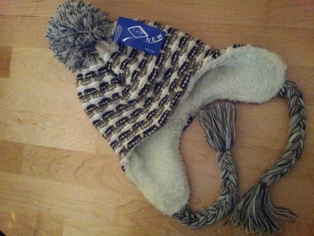 Ohrenwärmer Mütze mit Bommel
