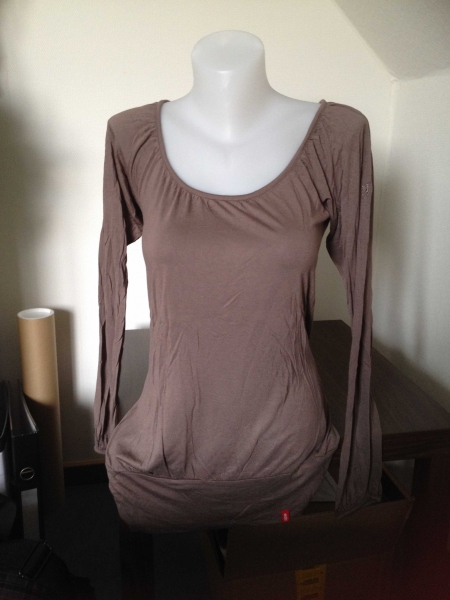 Edc by Esprit Langarmshirt Gr M Taupe