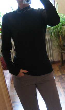 Shirt Biba schwarz mit Glitzer Steinchen