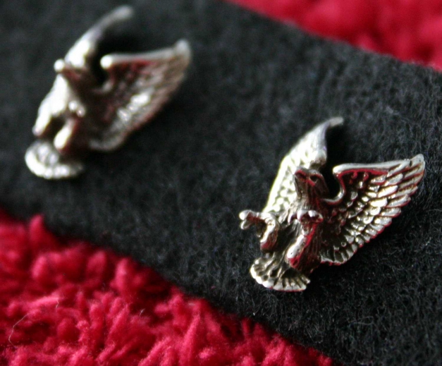 Detailverliebte silberne Adler-Ohrstecker Vogel Tier