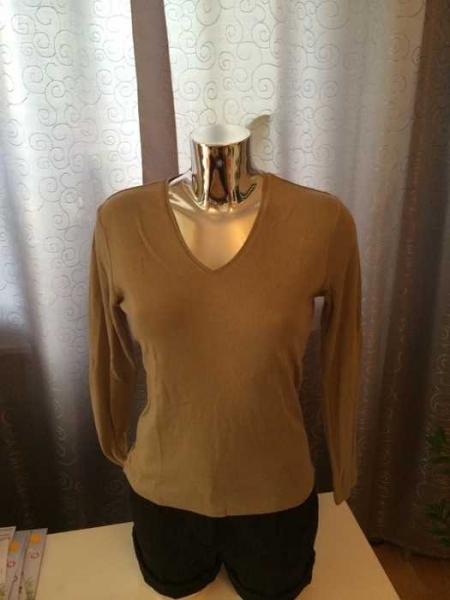  Basic Sweatshirt Longshirt Longsleeve in khaki