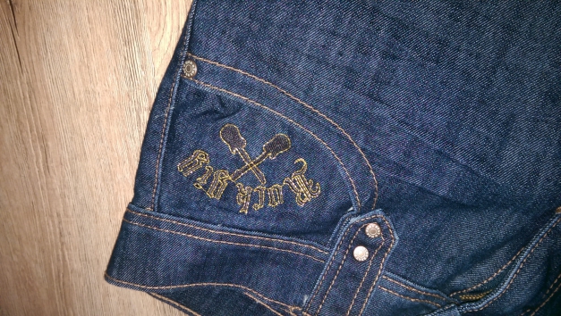 Jeans, knielang, Capri