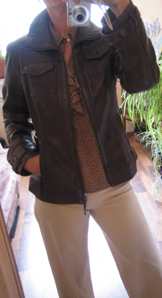 Lederjacke S.Oliver braun neu
