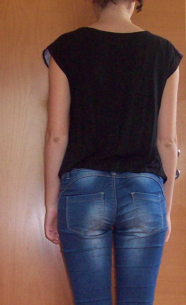 lila schwarzes T- Shirt Leopardenmuster Primark / Atmosphere 