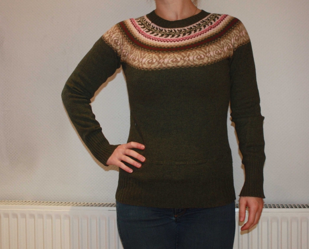 H&M Schöner dunkelgrüner Strick-Pullover