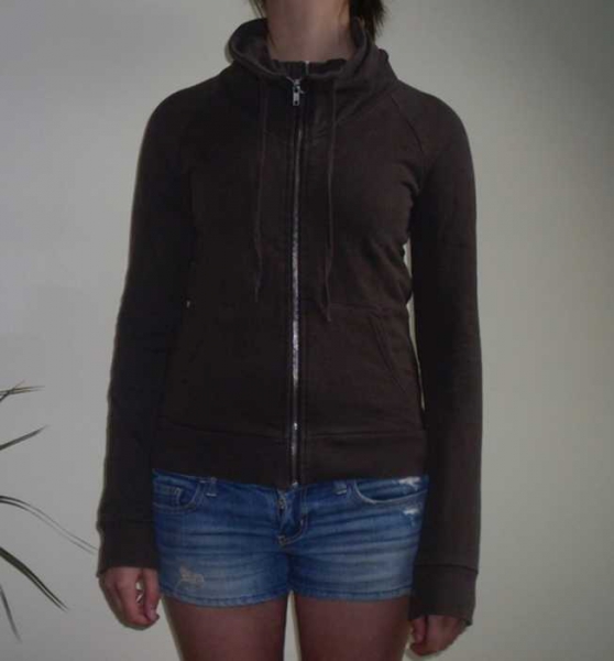 braune überziehjacke mit kragen