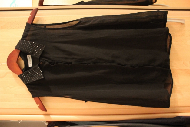 Ärmelfreie Schwarze Bluse